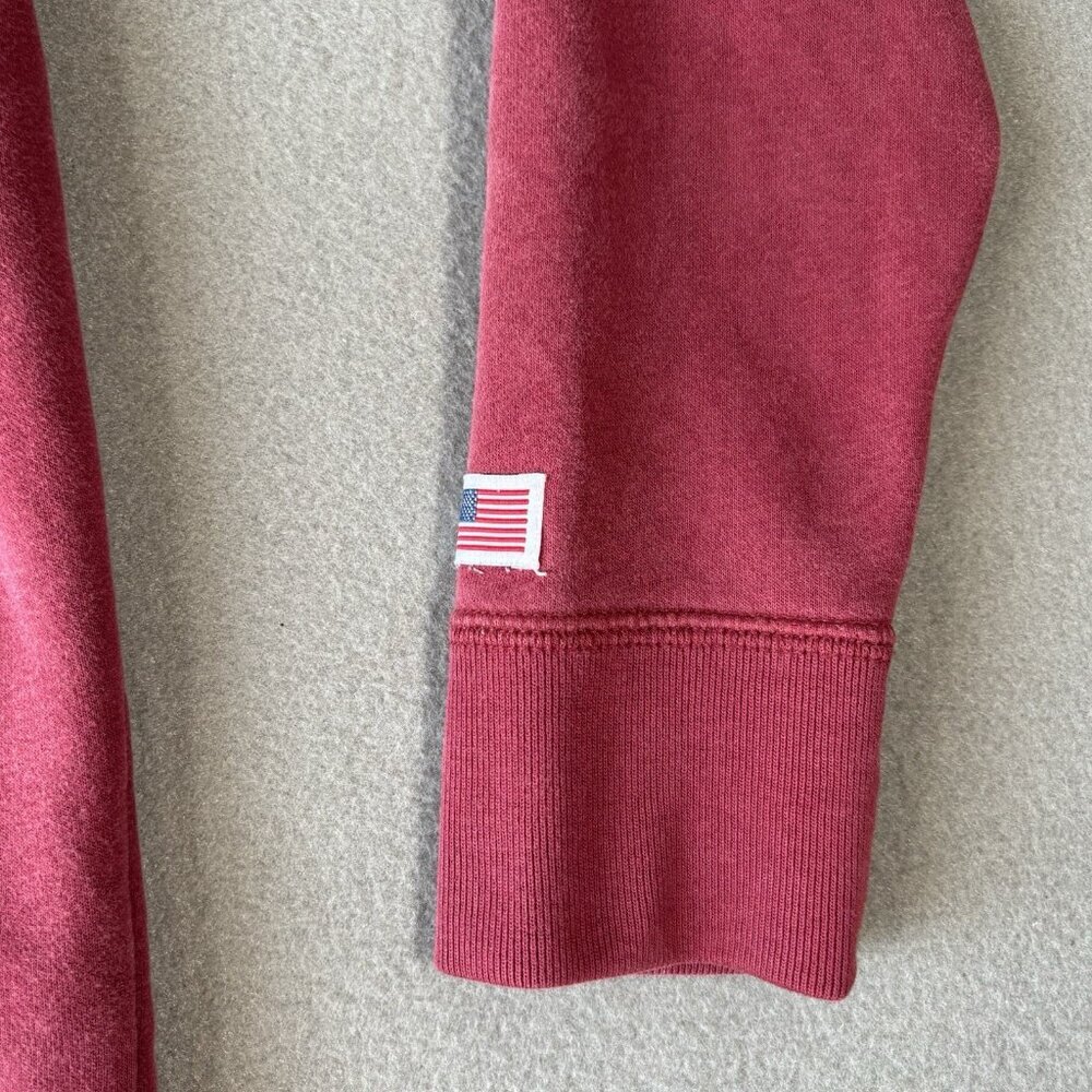 Y2K Hollister Hoodie XS Burgundy Pullover Sweatshirt USA California Embroidered - Picture 5 of 16